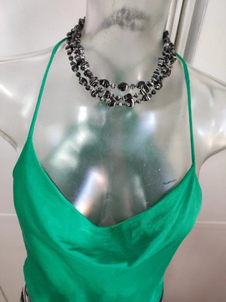 Blusa Zara brillo corta espalda descubierta