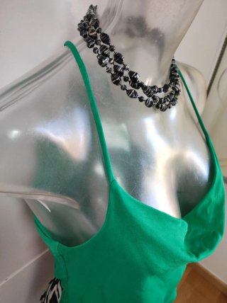 Blusa Zara brillo corta espalda descubierta
