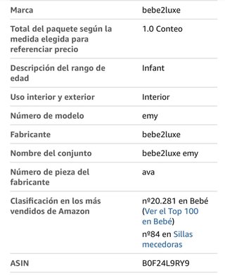 Hamaca eléctrica bebé