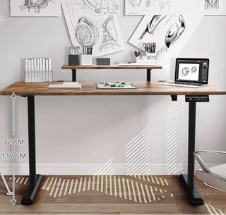 Escritorio Elevable Madera y Metal
