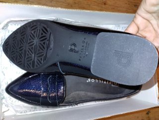 Zapatos Pitillos Mujer Azul/Morado Charol