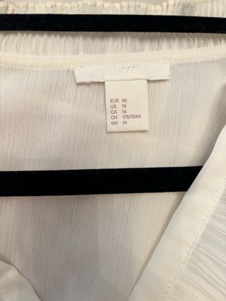 Camisa blanca H&M manga larga