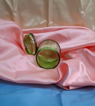 Tarro tocador cristal soplado siglo XIX
