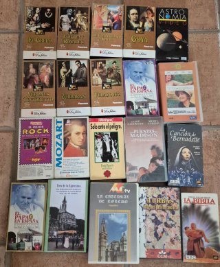 Pack 20 Películas VHS Documentales y Cine