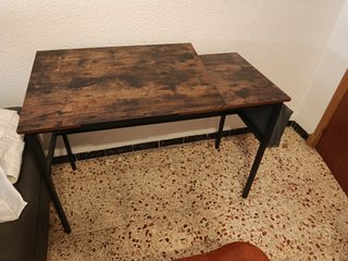Mesa escritorio elevable estilo industrial