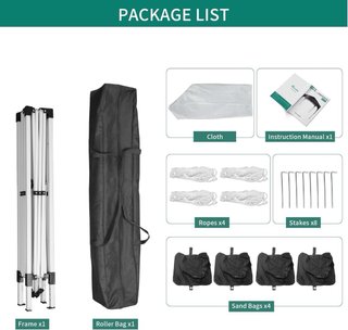 Cenador 3x3 impermeable plegable