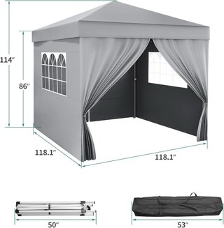 Cenador 3x3 impermeable plegable