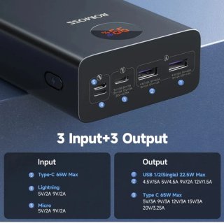 Powerbank Romoss PEA40 Pro 40000mAh+cable iPhone.