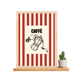 Quadro Caffè italiano Stampa Moka con Cornice