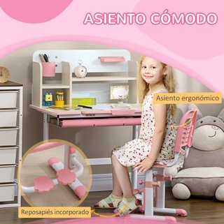 Escritorio y Silla Infantil Ajustable