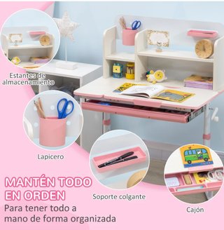 Escritorio y Silla Infantil Ajustable