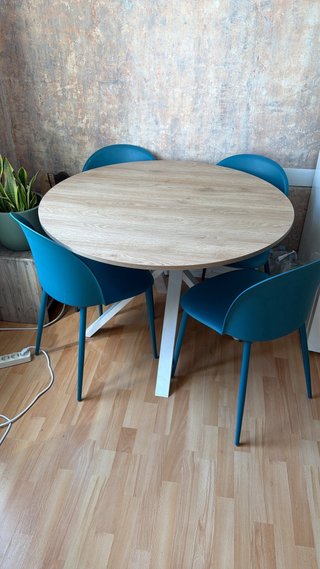 Juego 4 Sillas Comedor Azul