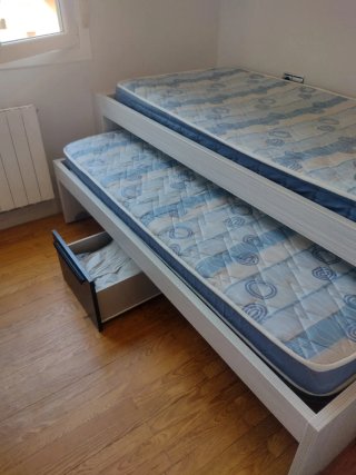 Cama nido con 2 camas y 4 cajones