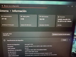 Pc GAMING RX 580  512 Gb SSD