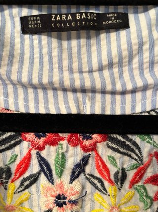 Chaqueta de rayad y estampada Zara