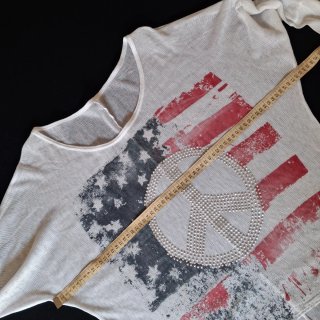 Maglia Tulle Manica Lunga USA Peace