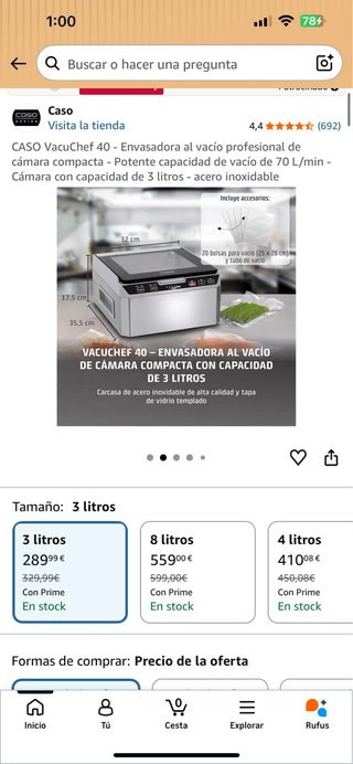Envasadora al vacío CASO VacuChef 40