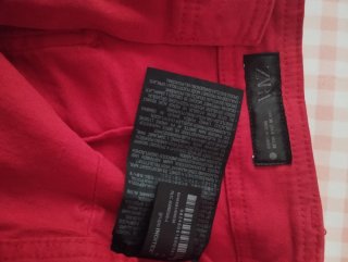 Pantalón Zara Rojo Talle Alto
