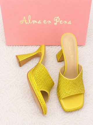 Sandalias Alma en Pena Tacon Brillantes