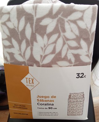 Juego de Sábanas Coralina Cama 90