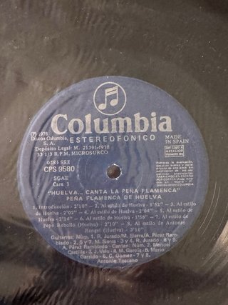 Vinilo Huelva... canta la Peña Flamenca