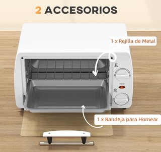 Horno Eléctrico Sobremesa 10L 750W
