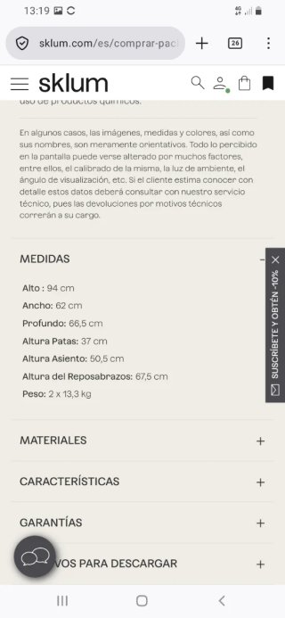 Pack 2 Sillas Comedor Madera y Tela