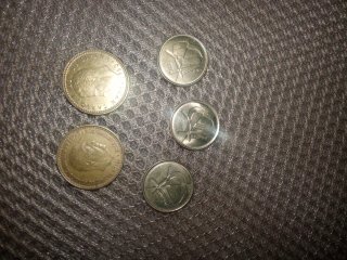 Lote 5 monedas antiguas pesetas España
