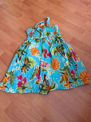 Vestido Mayoral Talla 8 Estampado Tropical