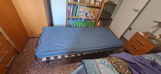 Cama Plegable Drom con Colchón Azul