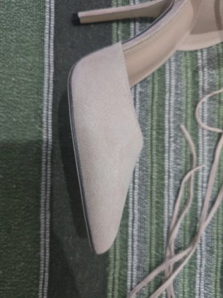 Zapatos tacón fino beige T37