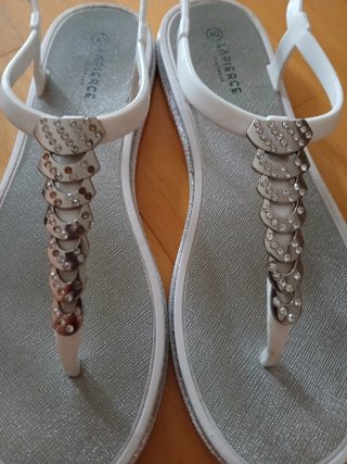 Sandalias plateadas mujer talla 40