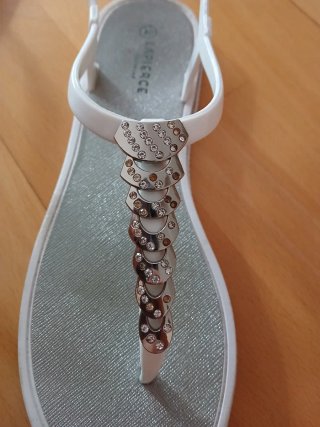 Sandalias plateadas mujer talla 40
