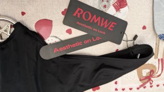 Bañador Romwe Negro Talla XL