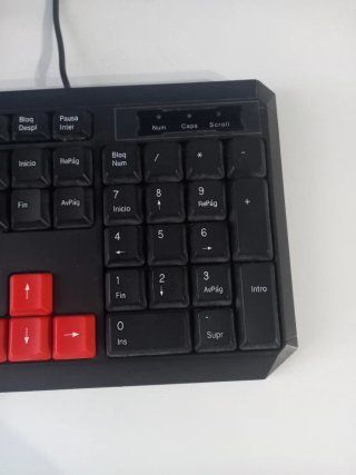 Teclado Gaming MARS Negro y Rojo