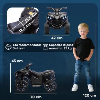 Quad Elettrico per Bambini ATV con Batteria Ricari