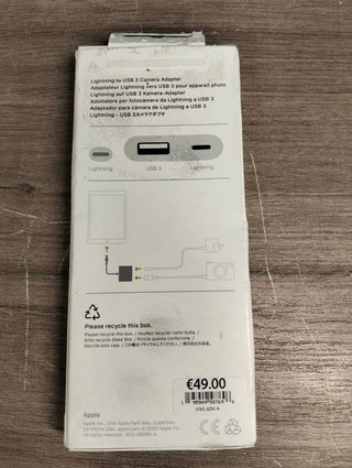 Adaptador Lightning a USB 3 Apple