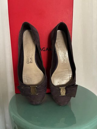 Bailarinas Salvatore Ferragamo Vara Bow Marrón