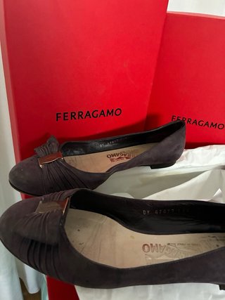 Bailarinas Salvatore Ferragamo Vara Bow Marrón