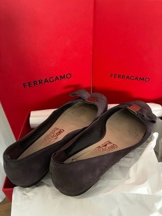 Bailarinas Salvatore Ferragamo Vara Bow Marrón