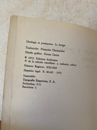 El diseño. Ideología y producción / Laurent Wolf