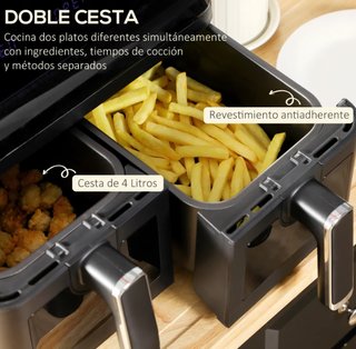 Freidora sin Aceite Doble 8L 2500W