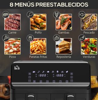 Freidora sin Aceite Doble 8L 2500W