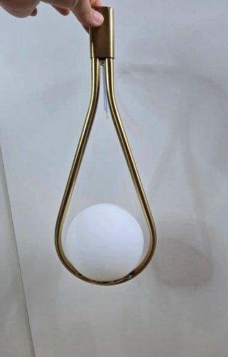 Aplique de pared dorado y cristal