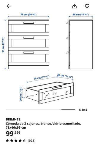 Cómoda Brimnes Ikea Blanca