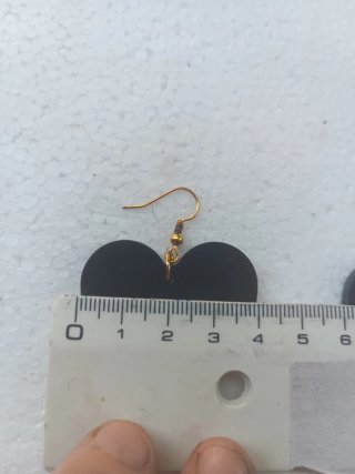 Orecchini  cuore giallo e nero