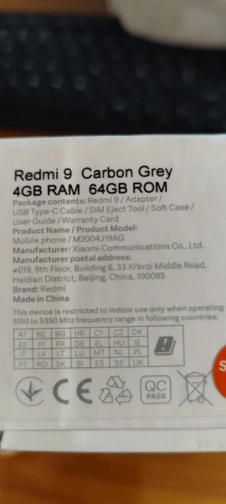 Xiaomi Redmi 9 Negro
