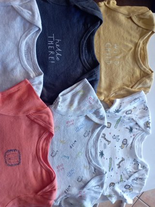 Lote 6 bodys manga corta Primark