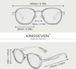 Gafas de Sol KINGSEVEN de Diseño + Estuche + Paño
