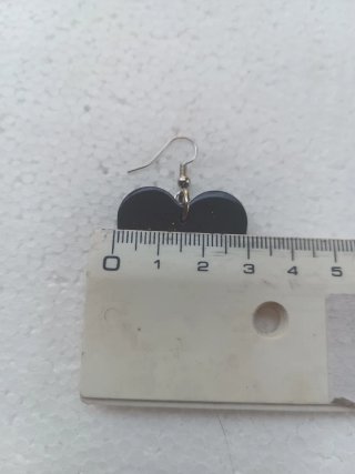 Orecchini cuore rosso e nero